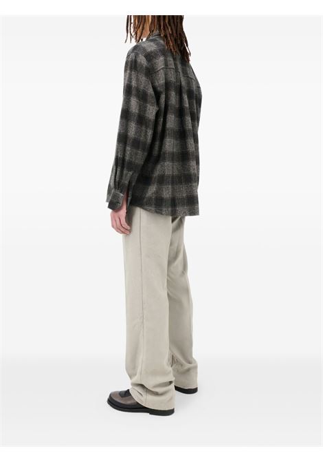 camicia above uomo grigia e nera OUR LEGACY | M4252AO